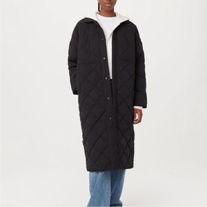 Frank & Oak Black Quilted Puffer Coat